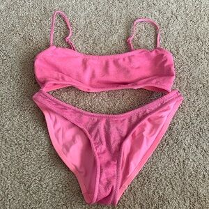 Triangl pink sparkle bikini